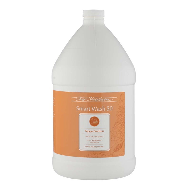 Chris Christensen SmartWash50 Ultra Concentrated Dog Shampoo, Makes up to 50 Bottles, Groom Like a Professional, Delightfully Fragranced, Suitable for All Coats, Made in The USA (Papaya - Starfruit) - Image 1